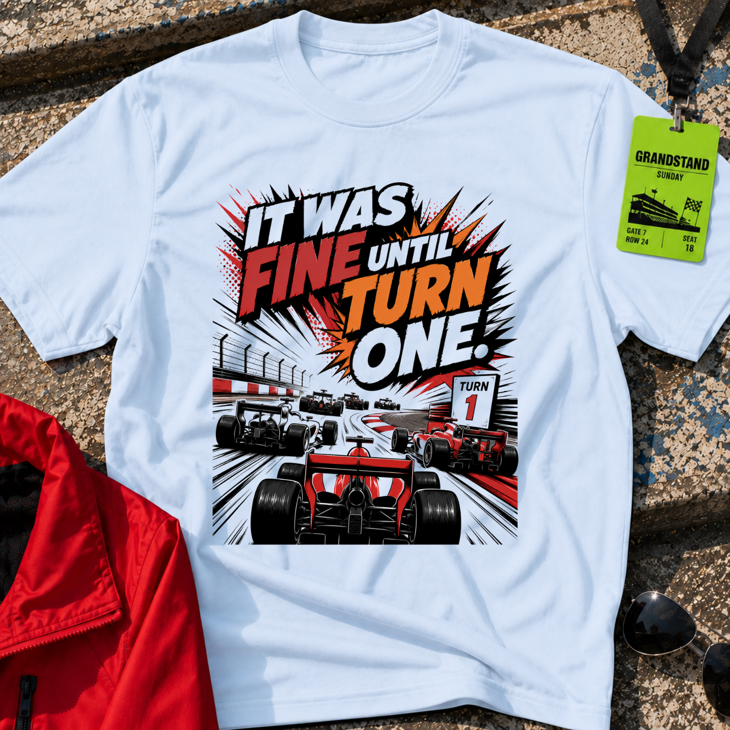 It was fine until turn one T-Shirt