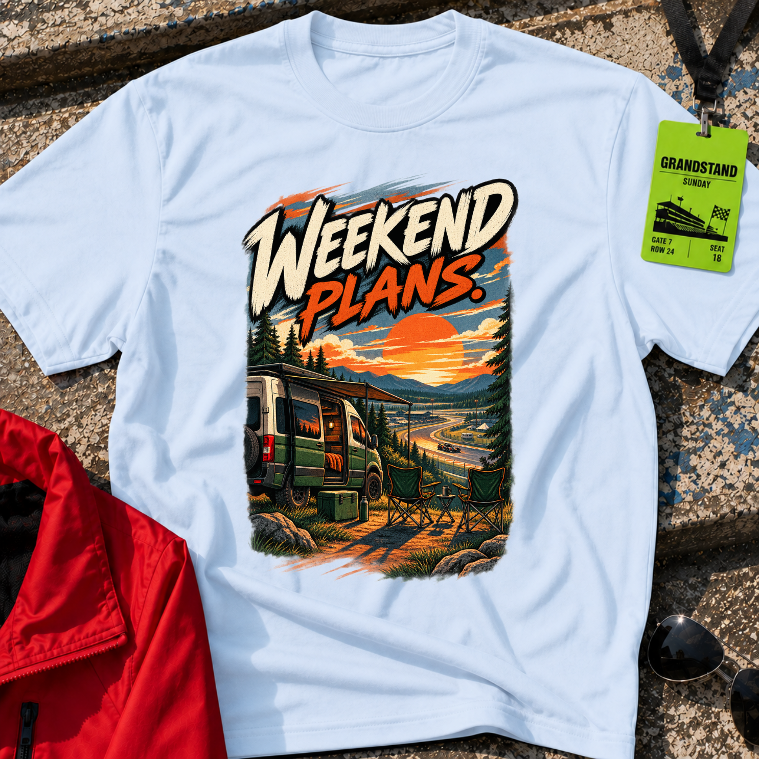 Weekend Plans - Racing T-Shirt