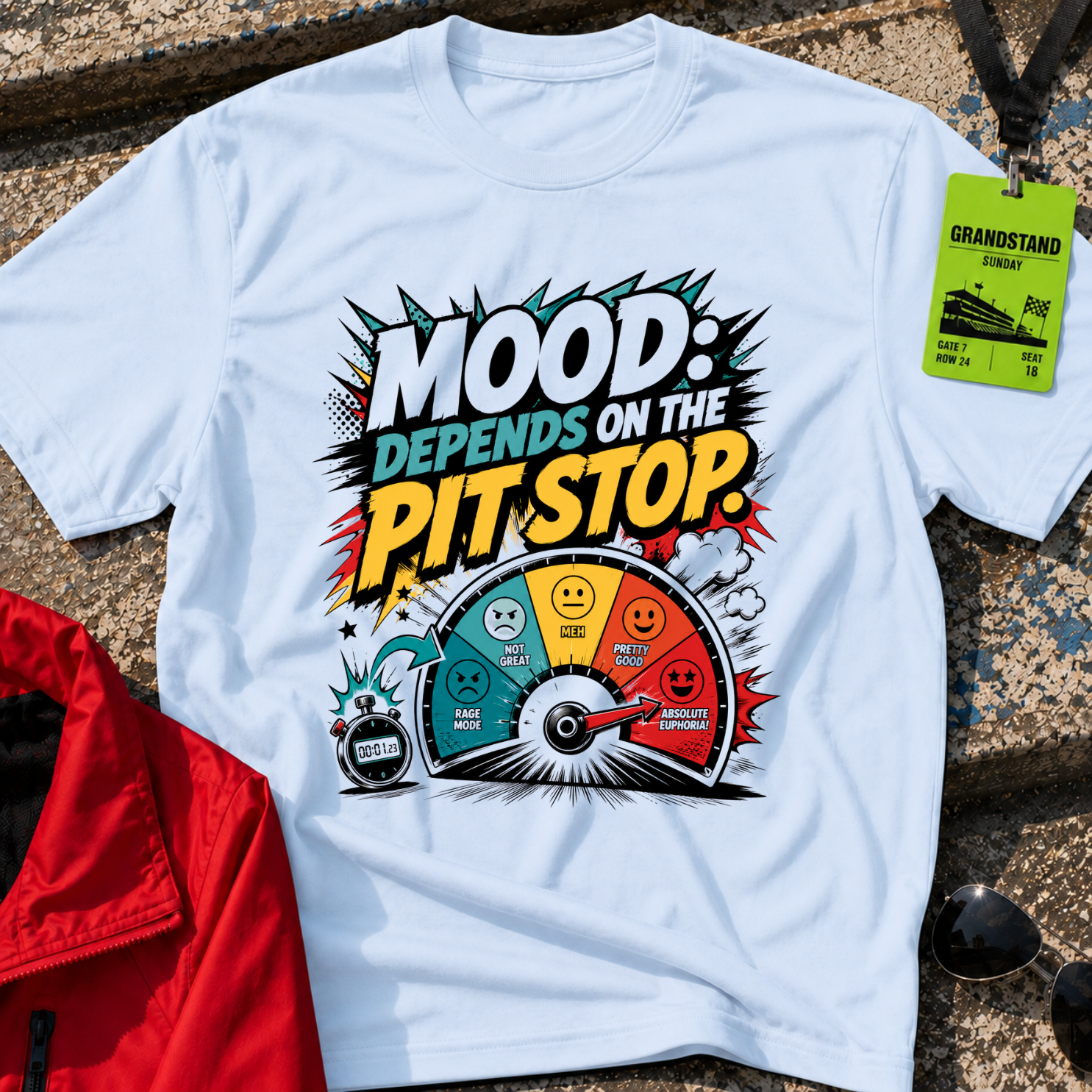 Mood depends on the pit stop T-Shirt