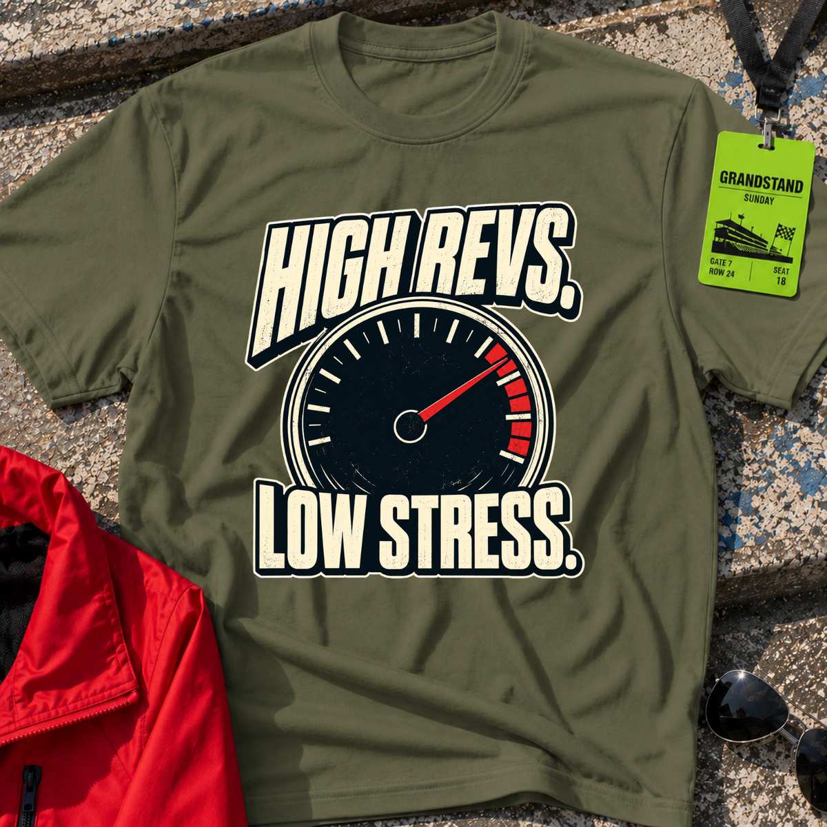 High Revs Low Stress T-Shirt