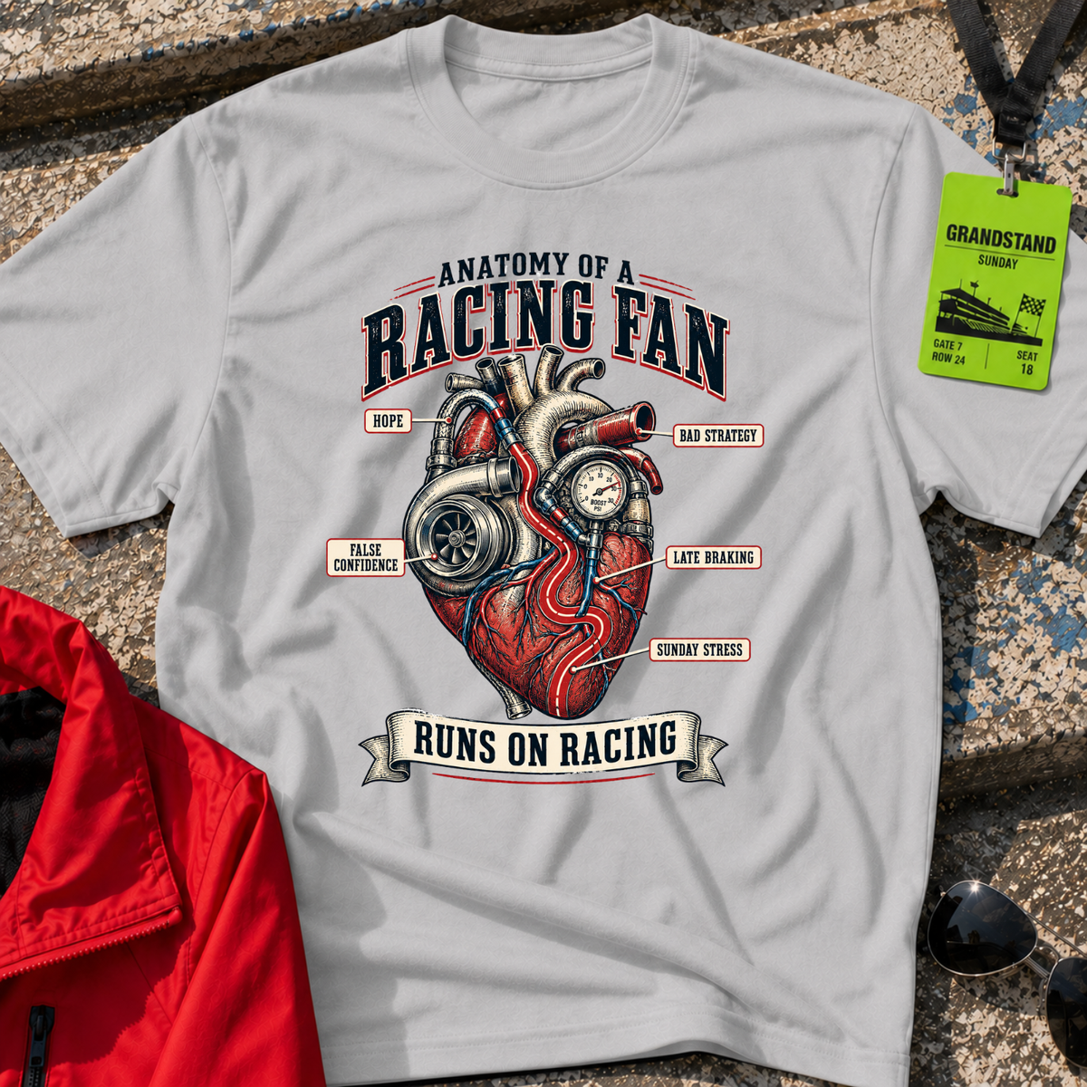 Anatomy Of a Racing Fan T-Shirt