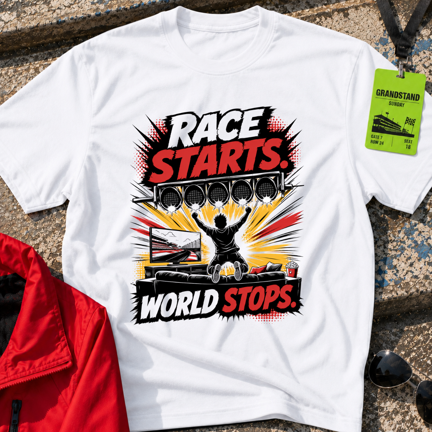 Race starts world stops T-Shirt