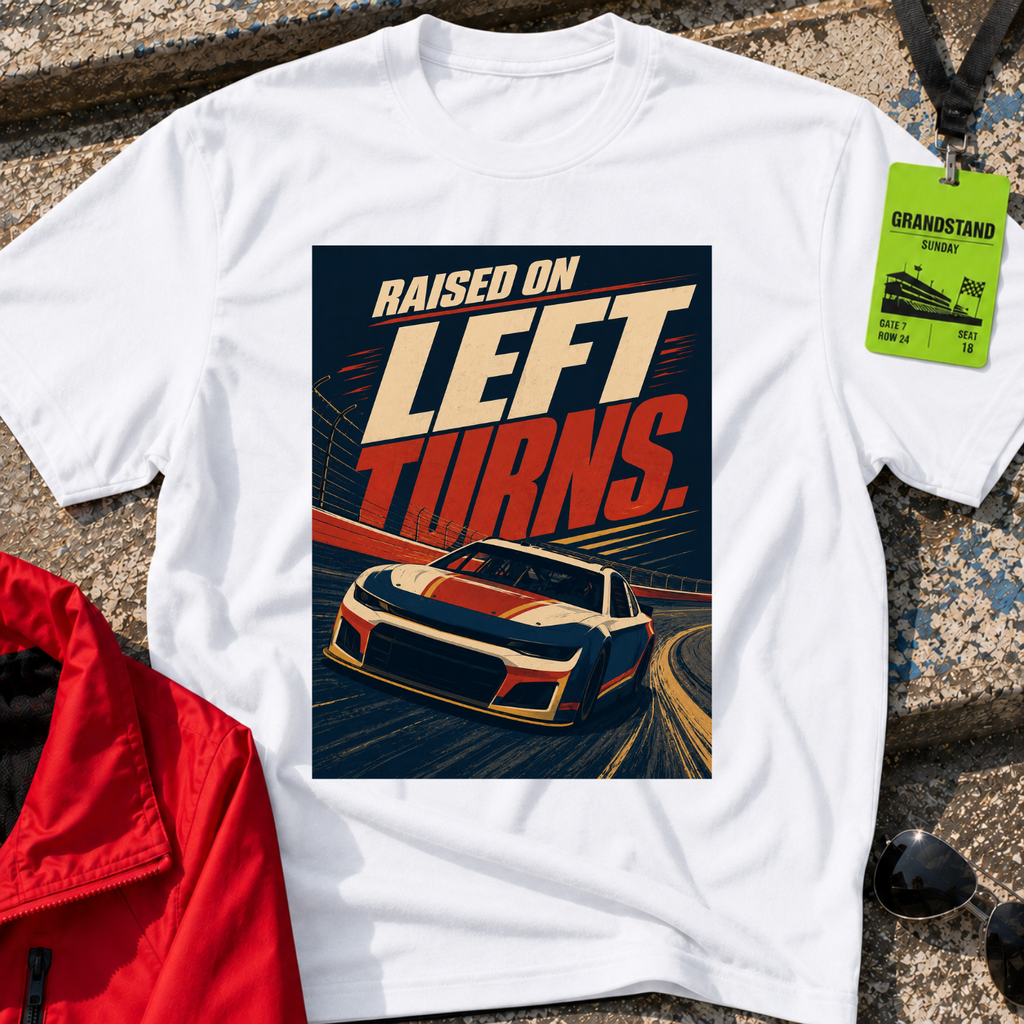 Raised on Left Turns T-Shirt