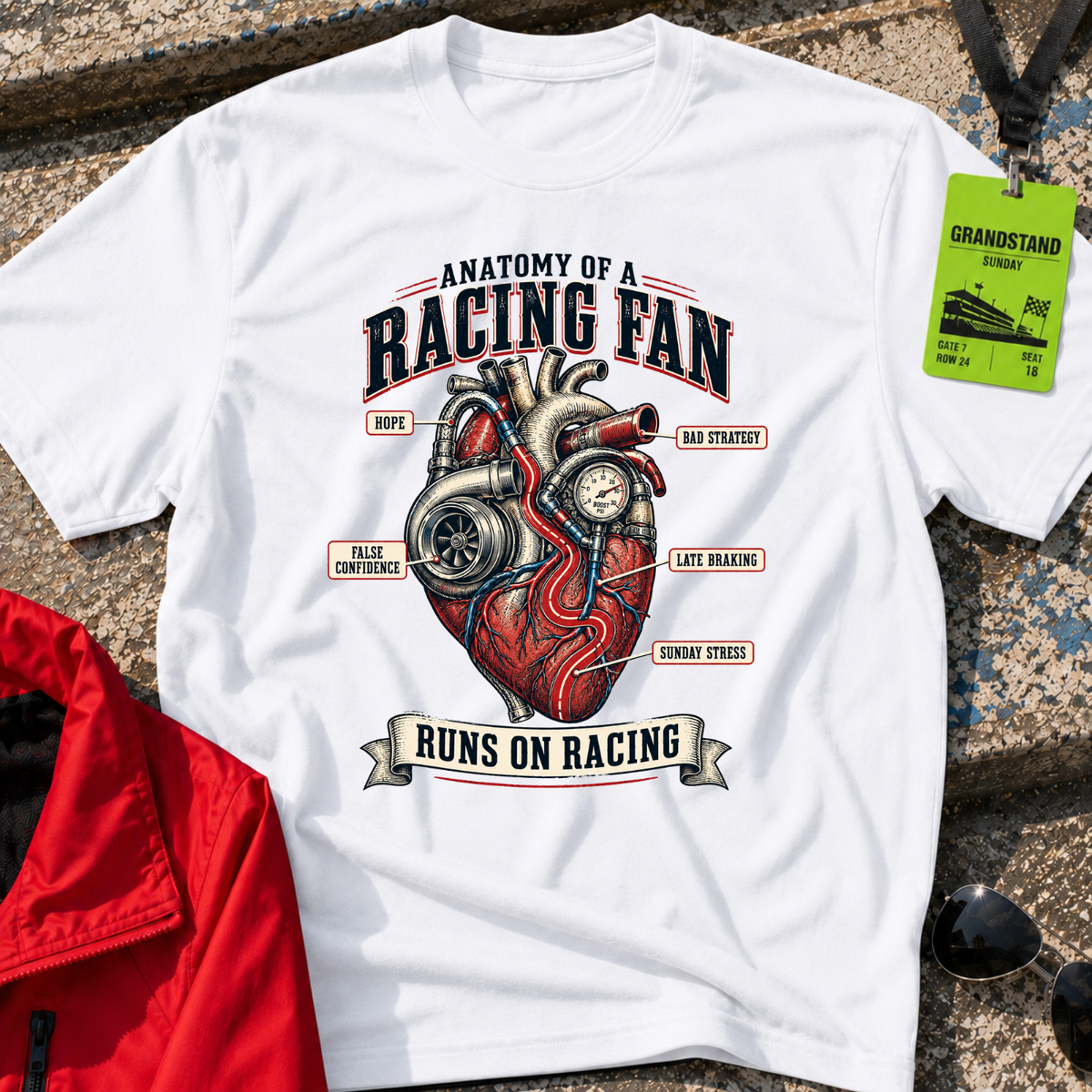 Anatomy Of a Racing Fan T-Shirt